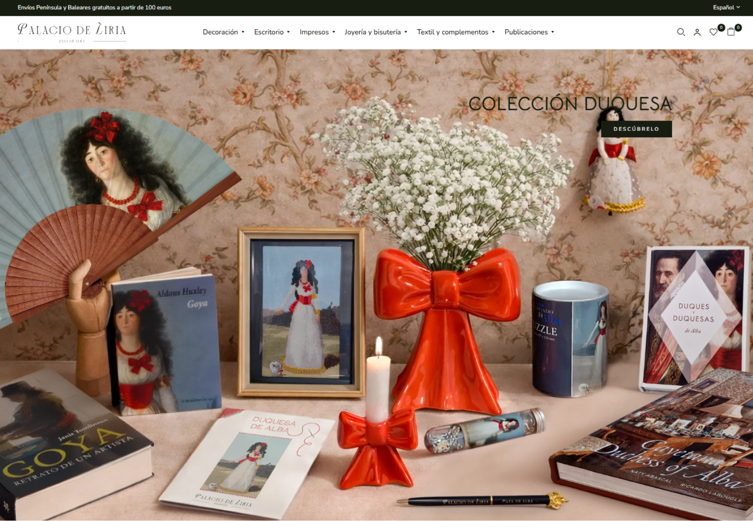 Apertura de la tienda online del Palacio de Liria